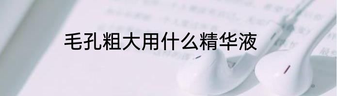 毛孔粗大用什么精华液