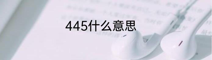 445什么意思