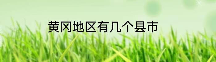 黄冈地区有几个县市