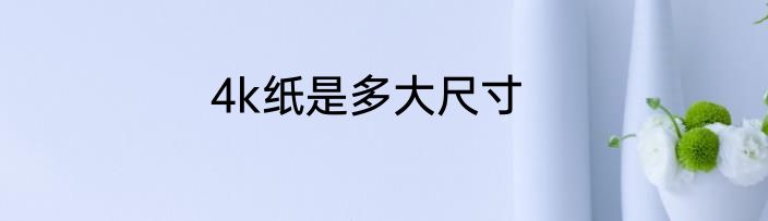 4k纸是多大尺寸