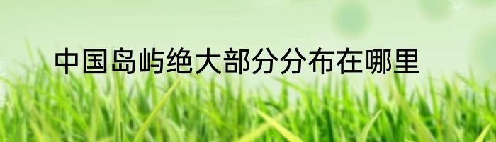 中国岛屿绝大部分分布在哪里