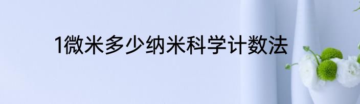 1微米多少纳米科学计数法