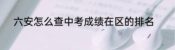 六安怎么查中考成绩在区的排名