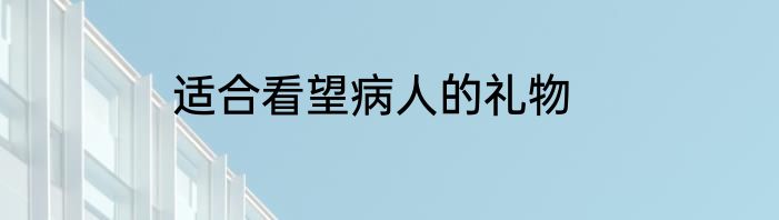 适合看望病人的礼物