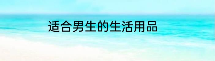 适合男生的生活用品