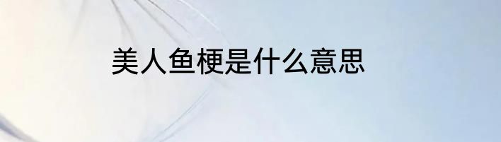 美人鱼梗是什么意思