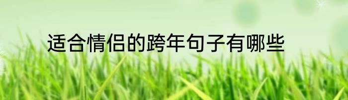 适合情侣的跨年句子有哪些