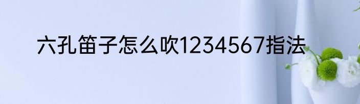 六孔笛子怎么吹1234567指法