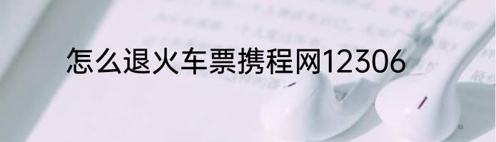 怎么退火车票携程网12306