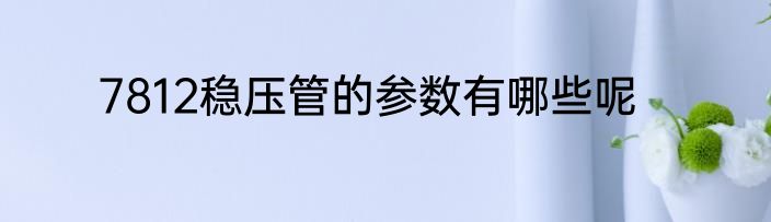 7812稳压管的参数有哪些呢