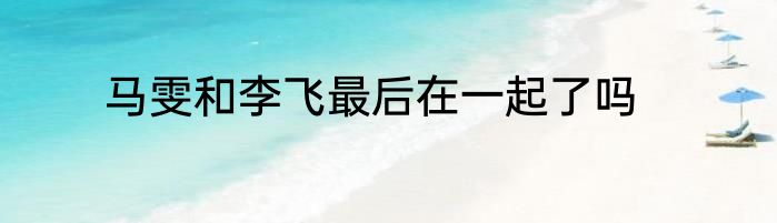 马雯和李飞最后在一起了吗