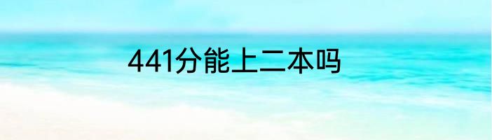 441分能上二本吗