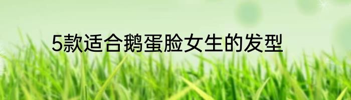 5款适合鹅蛋脸女生的发型