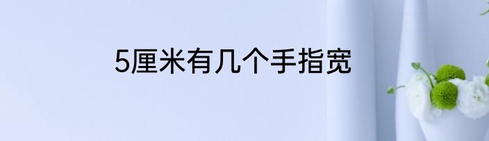 5厘米有几个手指宽