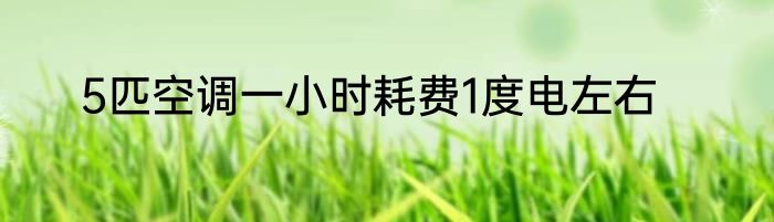 5匹空调一小时耗费1度电左右