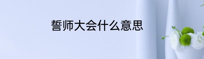 誓师大会什么意思