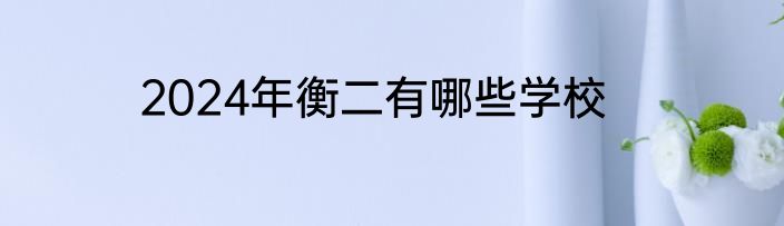 2024年衡二有哪些学校