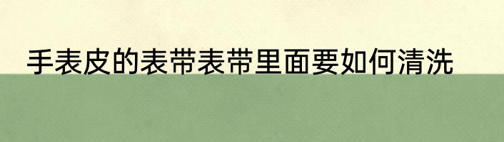 手表皮的表带表带里面要如何清洗