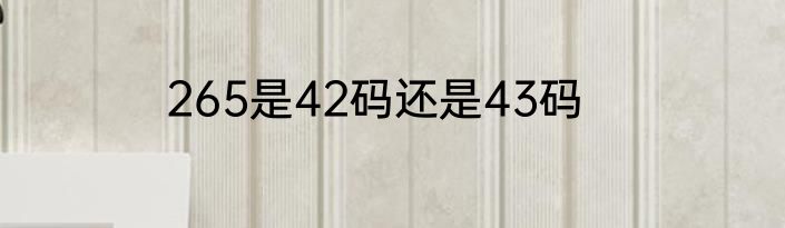 265是42码还是43码