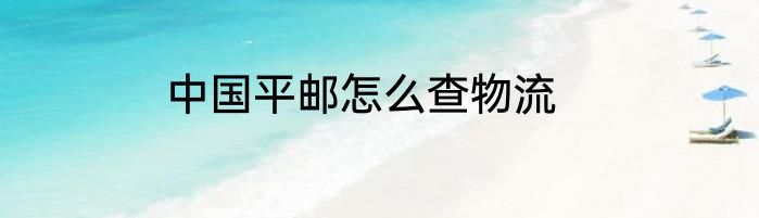 中国平邮怎么查物流