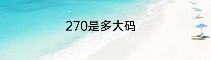 270是多大码