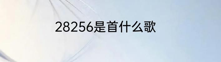 28256是首什么歌