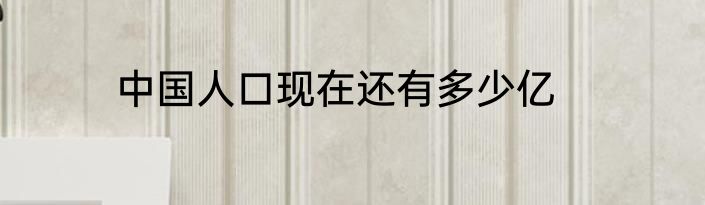 中国人口现在还有多少亿