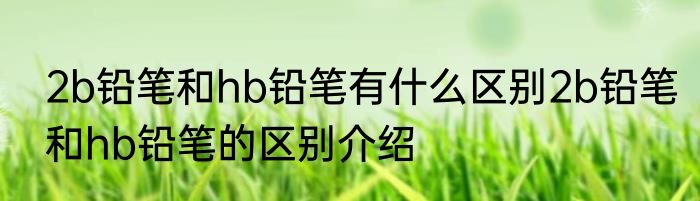 2b铅笔和hb铅笔有什么区别2b铅笔和hb铅笔的区别介绍
