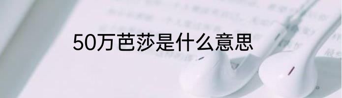 50万芭莎是什么意思