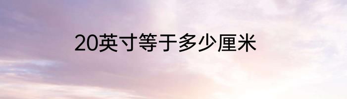 20英寸等于多少厘米