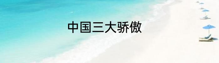 中国三大骄傲