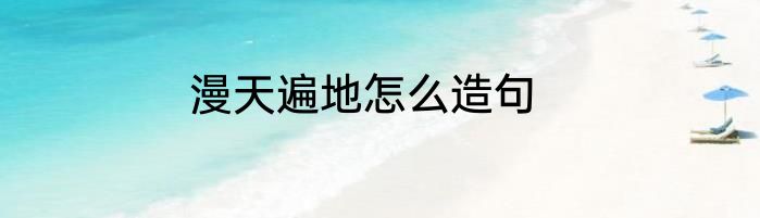 漫天遍地怎么造句
