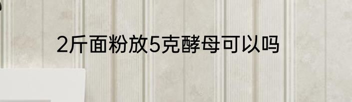 2斤面粉放5克酵母可以吗