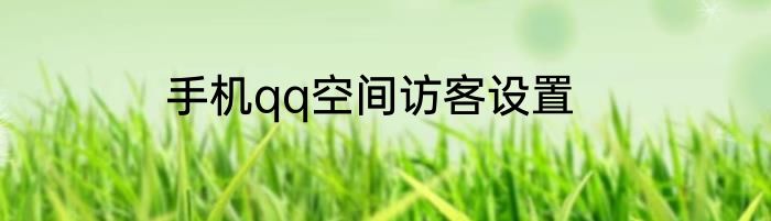 手机qq空间访客设置
