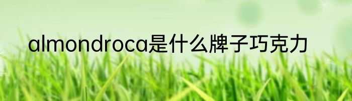 almondroca是什么牌子巧克力