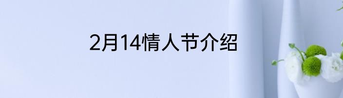 2月14情人节介绍