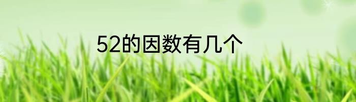52的因数有几个