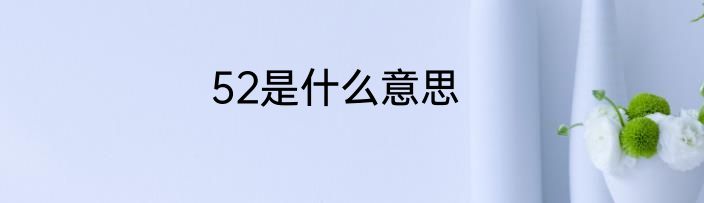 52是什么意思