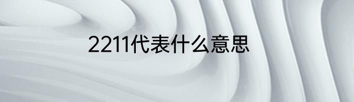 2211代表什么意思