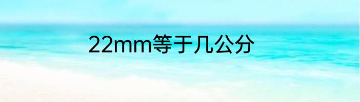 22mm等于几公分
