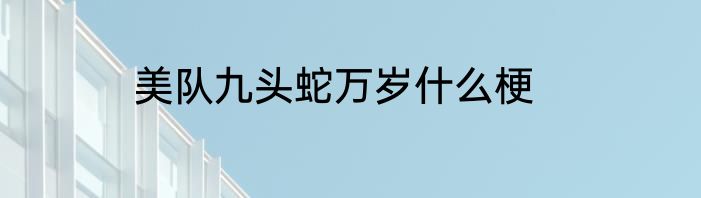 美队九头蛇万岁什么梗