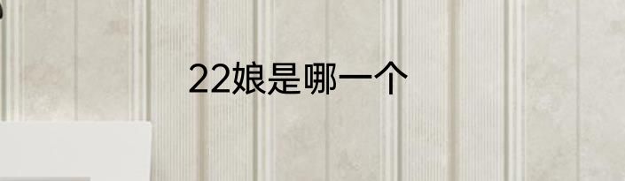 22娘是哪一个