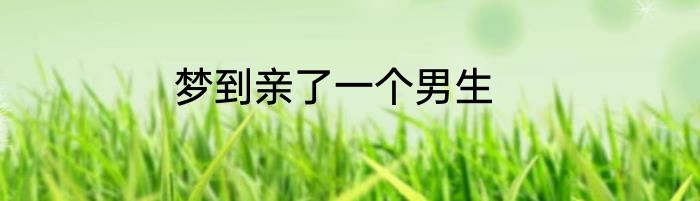 梦到亲了一个男生