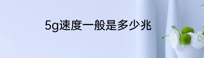 5g速度一般是多少兆