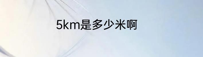 5km是多少米啊
