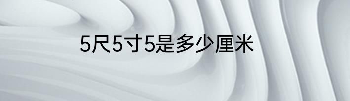 5尺5寸5是多少厘米