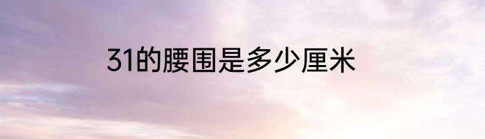 31的腰围是多少厘米