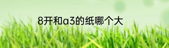 8开和a3的纸哪个大
