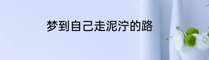 梦到自己走泥泞的路