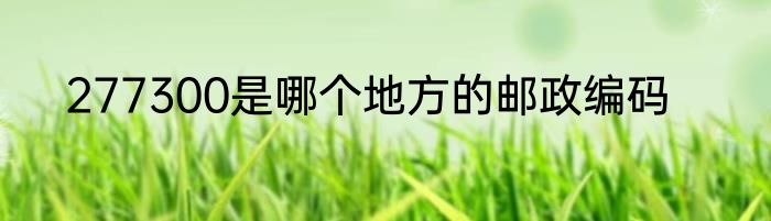 277300是哪个地方的邮政编码
